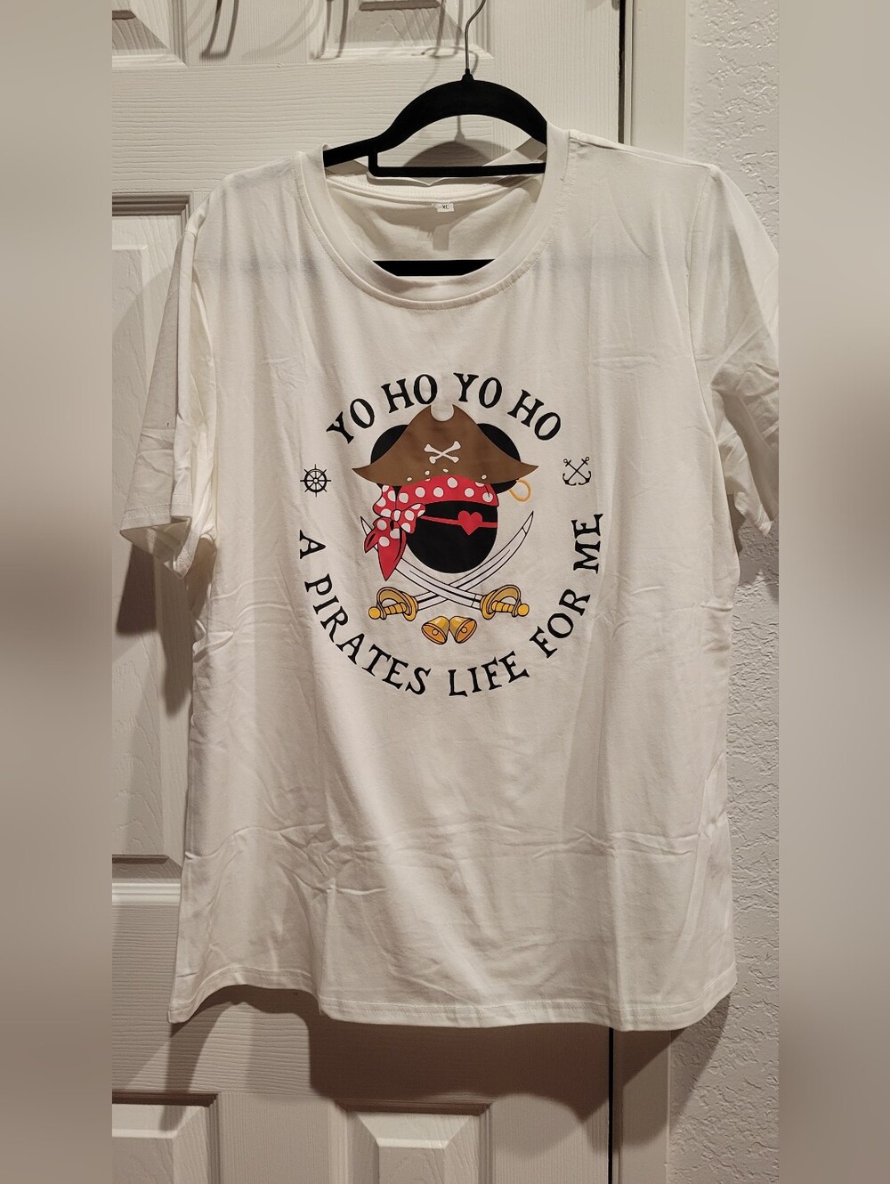 White Pirate Graphic Tee — "Yo Ho Yo Ho"
